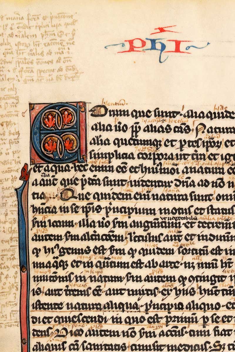 Aristotle's Physica, with Annotations, ca. 1300